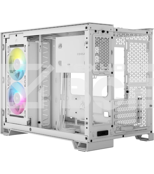 Компьютерный корпус без блока питания Case Corsair iCUE LINK 2500X RGb, Midi-Tower, TG, 2x120мм RGb, 2xUSB-A 3.2, 1xUSB 3.2 Type-C, mATX, mITX белый