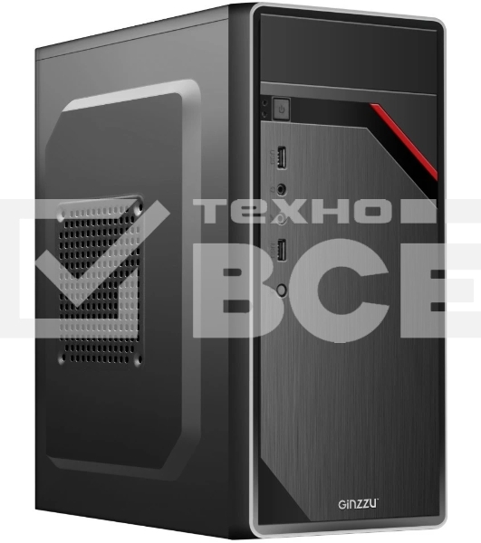 Компьютерный корпус Ginzzu D180 2*USB 2.0,AU w/o PSU