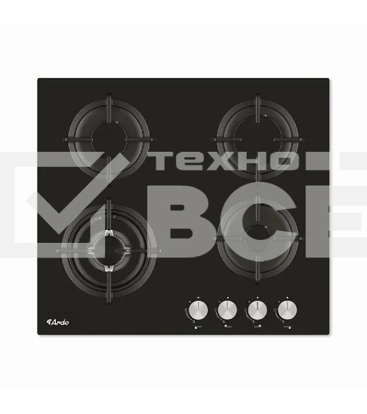 Газовая варочная панель ARDO GH63G1WFCB2 черный