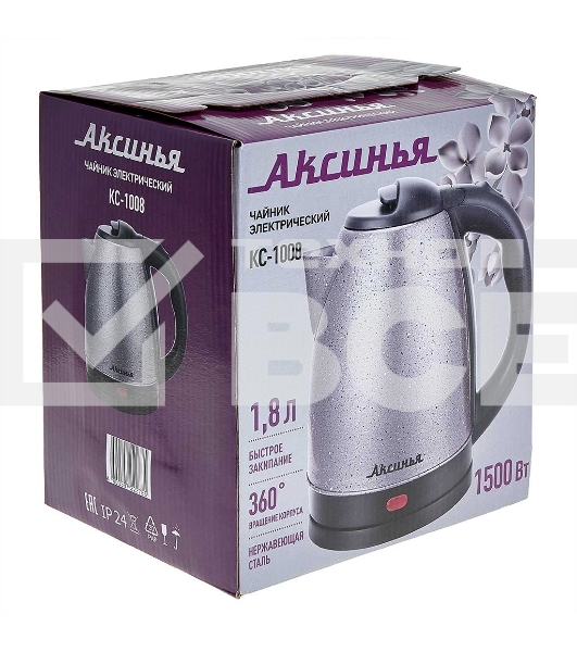 Чайник электрический АКСИНЬЯ КС-1008 серый