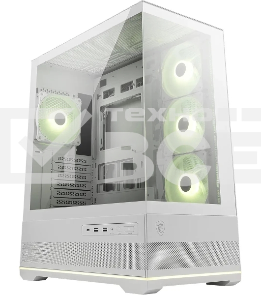 Компьютерный корпус MSI MAG Pano 110R PZ белый без БП ATX 6x120мм 7x140мм 2xUSB 3.0 1xUSB3.1 audio AirDuct bott PSU