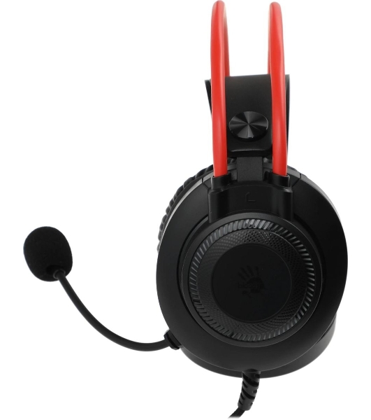 Гарнитура Bloody G200 чёрный-красный, проводная, 3.5 мм, подсветка