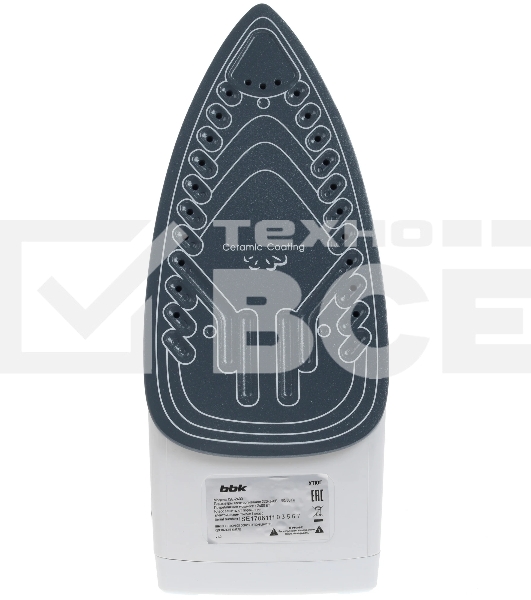 Утюг BBK ISE-2400 бирюзовый/белый, 2400 Вт, 35 г/мин, 140 г/мин, 280 мл