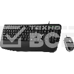 Комплект клавиатура+мышь Genius KM-123 проводной, USB, 1200 DPI, черный, фото 1