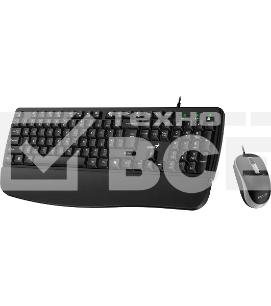 Комплект клавиатура+мышь Genius KM-123 проводной, USB, 1200 DPI, черный