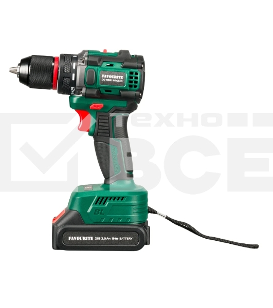 Дрель-шуруповерт FAVOURITE DC NB21 PROMO, 21 В, 2 Ач, 40 Нм, бесщеточный