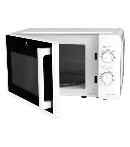 Микроволновая печь FAVOUR FV RT L 700 20W белый, 20 л, 700 Вт, переключатели - поворотный механизм