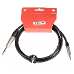 Кабель аудио FORCE FLC-150/21/4' TRS Jack - 1/8' TRS mini Jack, высококачественный стерео, используется для коммутации звукового оборудования, диаметр 6 мм, профессиональные металлические разъемы, длина 2 м, фото3