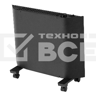 Конвектор Denzel XCE-1000B черный, 1000 Вт, 15 м2, термостат