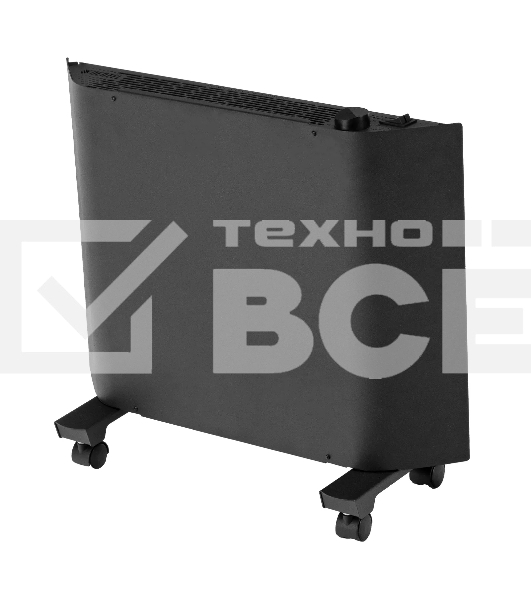 Конвектор Denzel XCE-1000B черный, 1000 Вт, 15 м2, термостат
