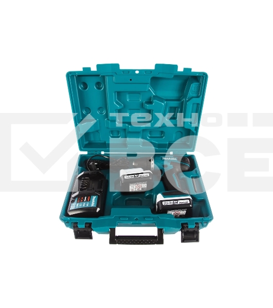 Дрель-шуруповерт Makita DF347DWE Дрель ак, 14.4В,2х1.5Ач Li-ion,БЗП-10мм,0-400\0-1400об\м,30\15Нм,1.4кг,чем,G-серия