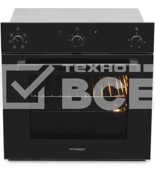 Духовой шкаф электрический Hyundai 6006.03 BG черное стекло