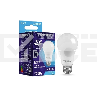 Лампа светодиодная TOKOV ELECTRIC TKE-A60-E27-10-6.5K 10 Вт А60 6500К Е27 176-264В