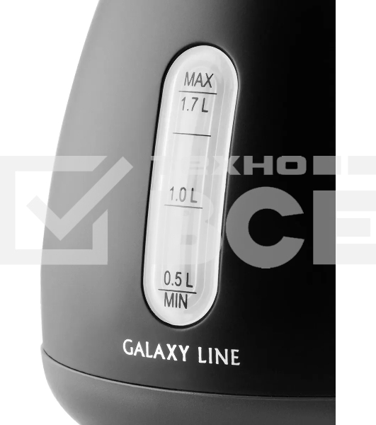 Чайник электрический Galaxy Line GL 0343, черный нефрит, металл, 2200 Вт, 1,7 л