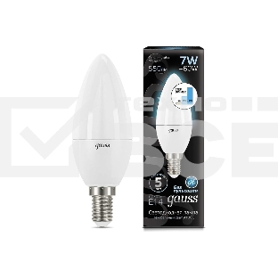Лампа светодиодная Gauss LED Candle 7Вт E14 4100К step diммable (диммир.)