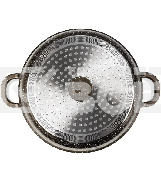 Кастрюля LARA LR02-203 Rio CHOCO 22х10 см, 3.1 л, мрамор, капсулированное, индукц. дно, крышка