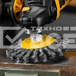 Щетка для УШМ Denzel 125 мм, М14, тарелка, крученая нержавеющая проволока 0,5 мм, фото6