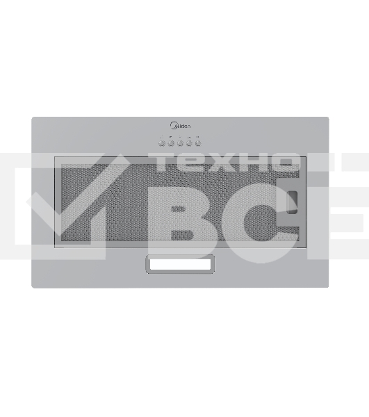 Вытяжка встраиваемая Midea MH60I301X нержавеющая сталь управление: кнопочное (1 мотор)