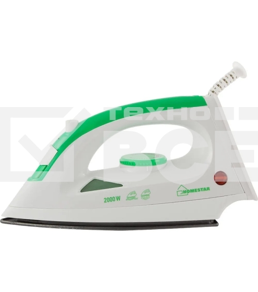 Утюг Homestar HS-4001 бело-зеленый (2000 Вт, пар, тефлоновая подошва)