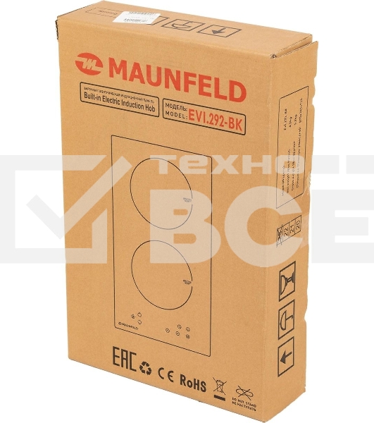 Индукционная варочная панель Maunfeld EVI.292-BK, конфорок: 2 шт., стеклокерамика, независимая, черный