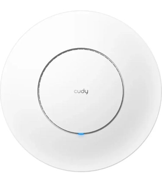 Точка доступа Wi-Fi CUDY BE3600 Wi-Fi 7 2 5G Access Point BE3600 Dual Band Ceiling Mount Wi-Fi 7 Access Point, Chipset Broadcom, 802.11be/ax/ac/a/b/g/n, 2880Mbps at 5GHz +688Mbps at 2.4GHz, 1 x 2.5G RJ45 Port, MU-MIMO, Support 12V DC or 802.3at PoE or Passive PoE, Internal Antennas, 12V DC adapter included, Cudy