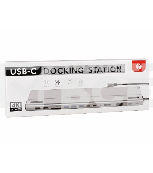 Адаптер VCOM TypeC -->3*USB3.0+2*USB2.0+VGA+RJ45+SD+TF+AUD+HDMI+DP+2*USB3.1 Data+PD<CU4703>