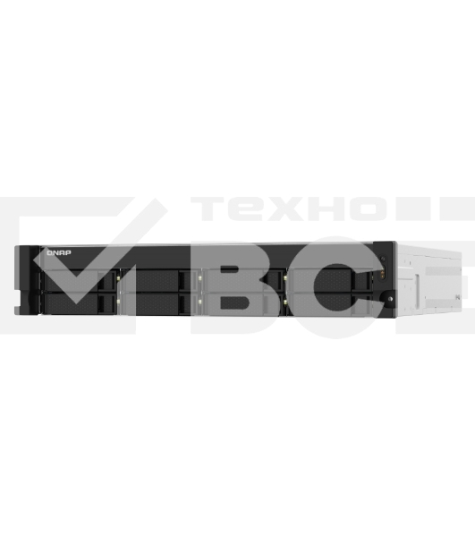 Сетевое хранилище без дисков SMB QNAP TS-832PXU-4G 8-Bay AL324 quad-core 1.7 GHz 2U rackmount NAS, 4GB DDR4 UDIMM RAM (max 1x16GB), SATA 6Gb/s, 2x 10GbE SFP+ LAN, 2x2.5 GbE LAN, 1x PCIe Gen2 x2 slot. W/o RAIL-B02