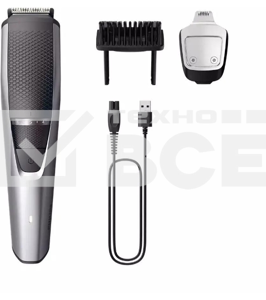 Триммер Philips Series 3000 BT3239/15, 5Вт, серебристый/серый