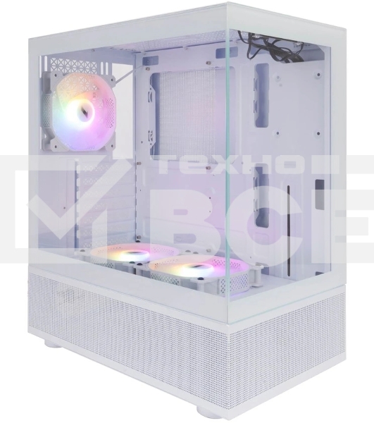 Компьютерный корпус 1STPLAYER MIKU Mi7-A белый, ATX, 3x120мм LED fans