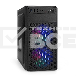 Компьютерный корпус Minitower ExeGate mEVO-7803-XP600 (mATX, БП XP600 с вент. 12см, 2*USB+1*USB 3.0, HD аудио, черный, 2 вент. 12см с RGb подсветкой), фото 1