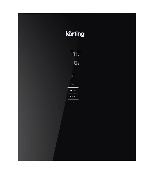 Холодильник Korting KNFC 61869 GN черный двухкамерный 223/94л морозилка снизу, No Frost