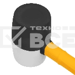 Киянка резиновая Denzel 450 г, черно-белая, фибергласовая рукоятка c TPR покрытием, фото3