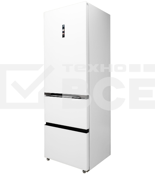 Холодильник DeLonghi DMFS 19PINF BB MATTEO белый трехкамерный 279/166л морозилка снизу, No Frost