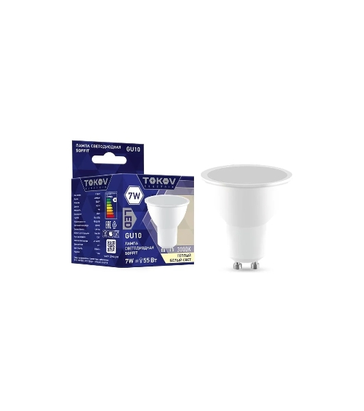 Лампа светодиодная TOKOV ELECTRIC 7Вт Soffit 3000К GU10 176-264В