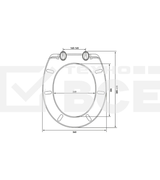 Сиденье для унитаза WIRQUIN PP пластик с креплен.без микролифта