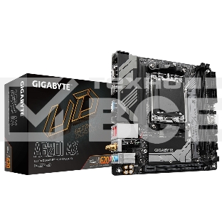 Материнская плата Gigabyte A620I AX, Mini-ITX, AM5, AMD A620, 2xDDR5, 2xSATA, 1xM.2, 1xPCI-E 4.0 x16, 1xHDMI, 1xDP, 1x 2.5Gb LAN, 1xUSB 3.2 Gen 2, 1xUSB 3.2 Gen 1, 3xUSB 2.0, 3x3.5мм, 7.1, ATX