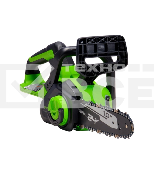 Цепная пила аккумуляторная GreenWorks G24CS25K4, 24V, 25см, c АКБ 4Ач и ЗУ (2007707UB)