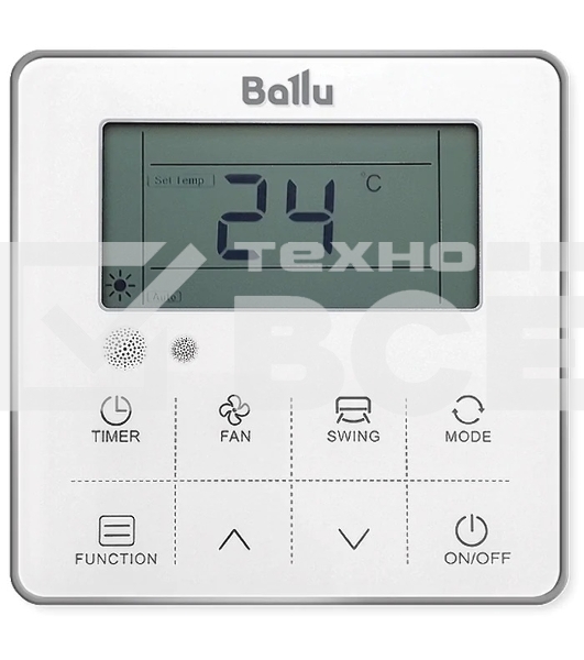 Блок внутренний сплит-системы канального типа Ballu BLC_D/in-48HN1_21Y 48000 BTU, 140 м², 44 дБ, охлаждение, обогрев, осушение, серый