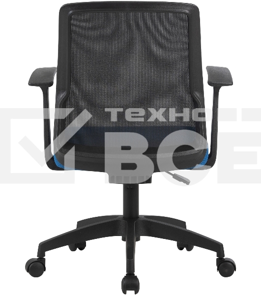 Кресло компьютерное Cactus CS-MC222-BKBL черный, сиденье темно-синий, сетка/ткань, низк.спин. крестов. пластик, пластик черный