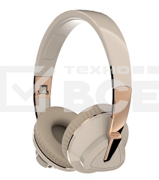 Наушники беспроводные накладные MORE CHOICE (4610196405235) HW33 бежевый