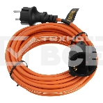 Удлинитель-шнур силовой Garden Series Denzel ПВС, 10 м, 1 розетка, 3x1 мм, фото 1