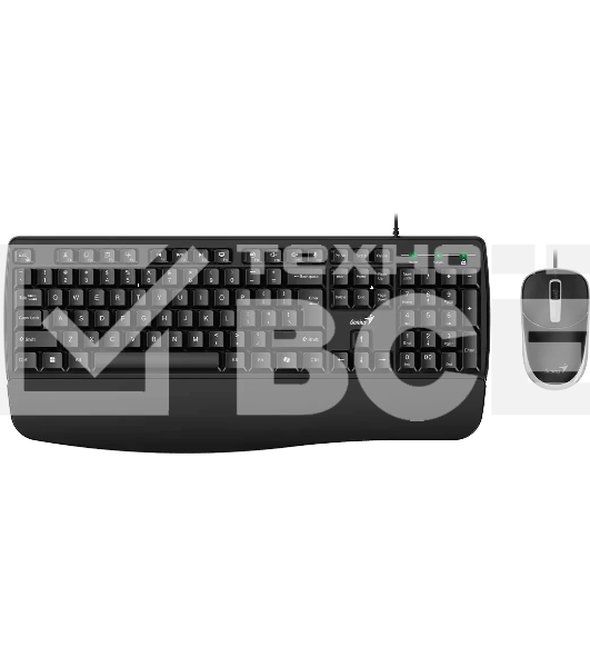 Комплект клавиатура+мышь Genius KM-123 проводной, USB, 1200 DPI, черный