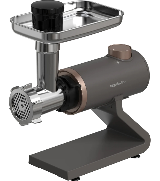 Мясорубка электрическая Topdevice TDMG100 капучиновый, 2000 Вт, 3 кг/мин, реверс, насадки - 7
