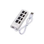 USB-концентратор Gembird UHB-243-ADW, USB 2.0, 4хUSB, USB или внешний адаптер питания, фото 1