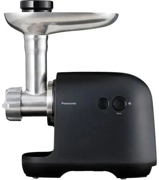 Мясорубка электрическая Panasonic MK-GX1710KTQ черный, 1700 Вт, 3.0 кг/мин, реверс, защита от перегрузки, металлический лоток, насадки - 5