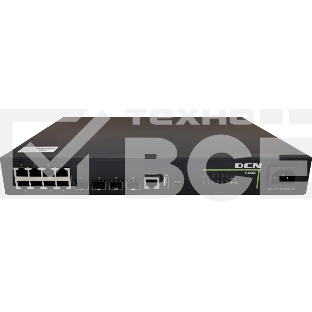 Коммутатор Yunke L2+ PoE Full Gigabit Access Switch(8x 10/100/1000Base-T + 4x 10G SFP+), AC power, static routing, PoE af/at, 125W PoE power