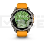 Смарт-часы Garmin Fenix 8 AMOLED Sapphire титановый серый, оранжевый 47мм, фото6