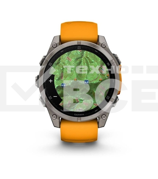 Смарт-часы Garmin Fenix 8 AMOLED Sapphire титановый серый, оранжевый 47мм
