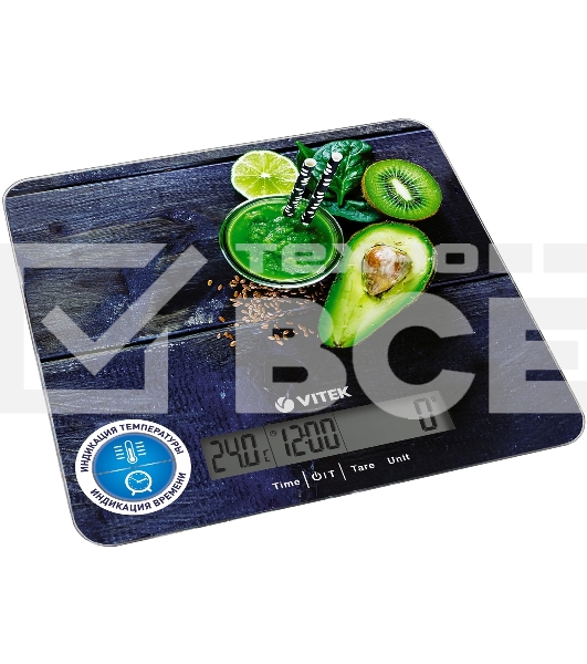 Весы кухонные электронные Vitek VT-2425 макс.вес:5кг черный