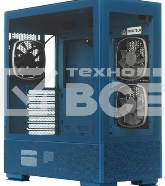 Компьютерный корпус Montech SKY TWO MOROCCO голубой без БП ATX 4x120мм 2xUSB3.0 1xUSB3.1 audio bott PSU